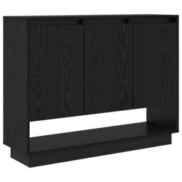 Berkfield Home Sideboard with Shelf with Door Black oak 97 x 29 x 75 cm Engineered wood - thumbnail 2