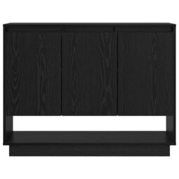 Berkfield Home Sideboard with Shelf with Door Black oak 97 x 29 x 75 cm Engineered wood - thumbnail 6