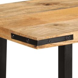 Berkfield Home Console Table 140x35x70 cm Solid Wood Mango in Brown - Size: 140 x 35 x 70 cm - thumbnail 5