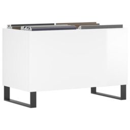 Berkfield Home Record Cabinet High Gloss White 74.5x38x48 cm Engineered Wood - thumbnail 3