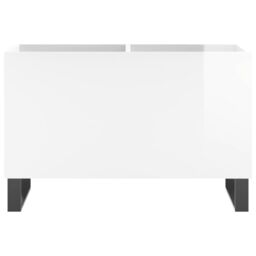 Berkfield Home Record Cabinet High Gloss White 74.5x38x48 cm Engineered Wood - thumbnail 4