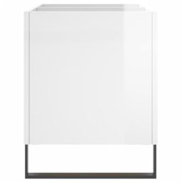 Berkfield Home Record Cabinet High Gloss White 74.5x38x48 cm Engineered Wood - thumbnail 5