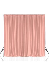 Neel Blue 3x3 Metres Spandex Backdrop Curtain, Wrinkle-Free Polyester Fabric Backdrop Panel in Rose Gold - thumbnail 1