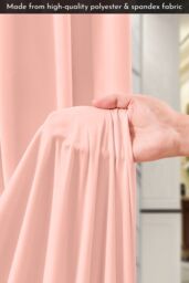 Neel Blue 3x3 Metres Spandex Backdrop Curtain, Wrinkle-Free Polyester Fabric Backdrop Panel in Rose Gold - thumbnail 5