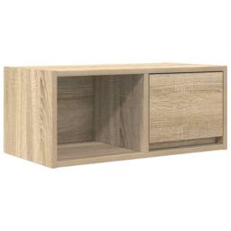 Berkfield Home TV Cabinet Sonoma Oak 60x31x25.5 cm Engineered Wood in Light Oak - thumbnail 1