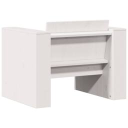 Berkfield Home Garden Sofa White 79x60x62 cm Solid Wood Pine - Size: 79 x 60 x 62 cm - thumbnail 6