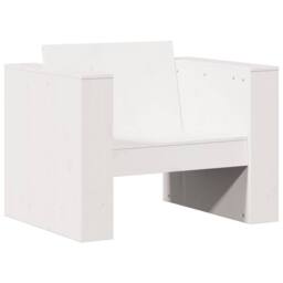 Berkfield Home Garden Sofa White 79x60x62 cm Solid Wood Pine - Size: 79 x 60 x 62 cm - thumbnail 1
