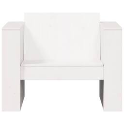 Berkfield Home Garden Sofa White 79x60x62 cm Solid Wood Pine - Size: 79 x 60 x 62 cm - thumbnail 4