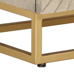 Berkfield Home Beautiful Bedside Cabinet 40x30x50 cm Solid Wood Mango & Iron in Brown - Size: 40 x 30 x 50 cm - thumbnail 8