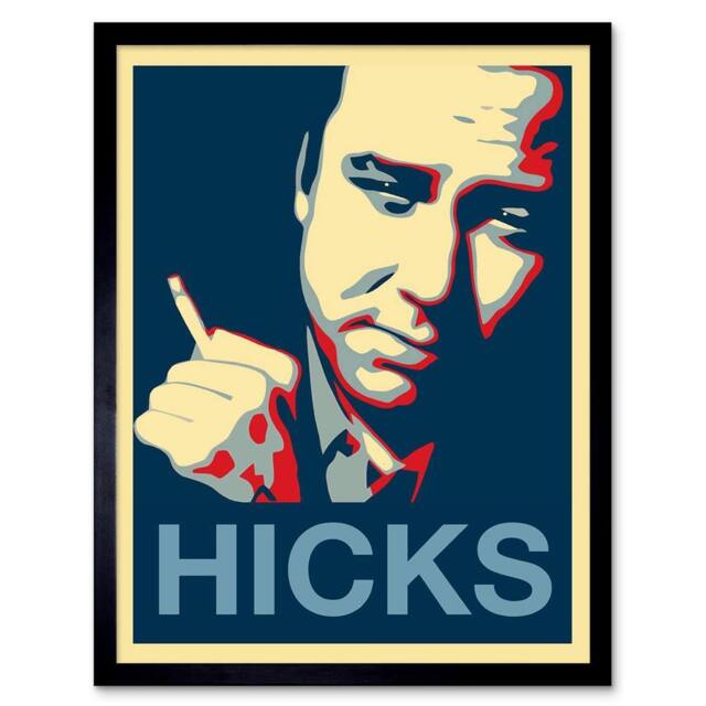 "Artery8 Painting Comedy Hero William Melvin Bill Hicks 12x16"" Framed Art Print in Blue - Size: W12"" x H16""" - image 1