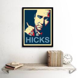 "Artery8 Painting Comedy Hero William Melvin Bill Hicks 12x16"" Framed Art Print in Blue - Size: W12"" x H16""" - thumbnail 2