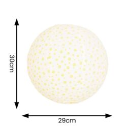 ValueLights Annie Ditsy Floral Natural Fabric Globe Ball Ceiling Lamp Shade - thumbnail 7