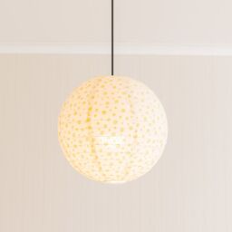 ValueLights Annie Ditsy Floral Natural Fabric Globe Ball Ceiling Lamp Shade - thumbnail 3