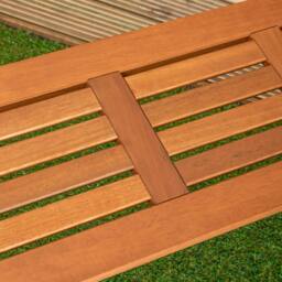 Samuel Alexander Coniston 2 Seater Outdoor Wooden Garden Bench Stool in Brown - thumbnail 4