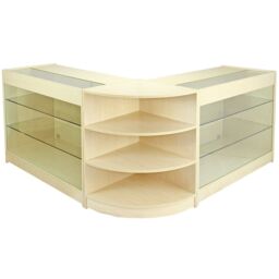Monstershop Pulsar Maple Shop Counter & Retail Display Set in Beige - thumbnail 1