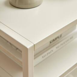 FurnitureboxUK Lykke Metal Storage Bedside Table in Cream - thumbnail 6