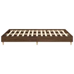 Berkfield Home Durable Bed Frame No Mattress Brown Oak 140x200 cm Engineered Wood - thumbnail 6