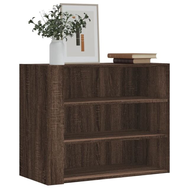 Berkfield Home Wall Cabinet Brown Oak 75x35x60 cm Engineered Wood - Size: 75 x 35 x 60 cm - image 1
