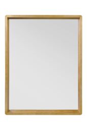 "MirrorOutlet Solid Oak Framed Overmantle Wall Mirror 40"" X 31"" (102CM X 80CM) in Beige - Size: 1 Pack" - thumbnail 3