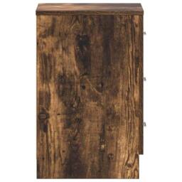 Berkfield Home Bedside Cabinet Smoked Oak 38x35x56 cm Engineered Wood in Brown - Size: 38 x 35 x 56 cm - thumbnail 7