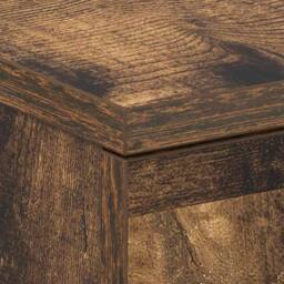 Berkfield Home Bedside Cabinet Smoked Oak 38x35x56 cm Engineered Wood in Brown - Size: 38 x 35 x 56 cm - thumbnail 9