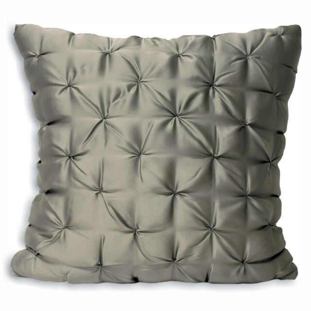 Paoletti Limoges Faux Silk Cushion in Grey - Size: 55 cm x 55 cm