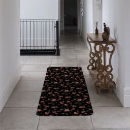 Benjamin Tate Design Beautiful Pink Flowers Runner Rug in Natural - Size: 67 cm x 230 cm - thumbnail 3