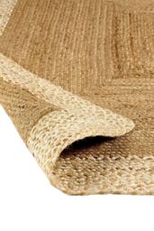 Origin Jute Border Natural White in Light Sand - Size: 80 cm x 150 cm - thumbnail 5