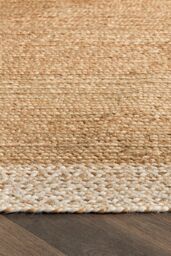 Origin Jute Border Natural White in Light Sand - Size: 80 cm x 150 cm - thumbnail 4