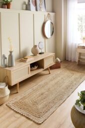 Origin Jute Border Natural White in Light Sand - Size: 80 cm x 150 cm - thumbnail 1