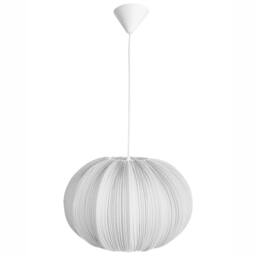 Wyld and Coco Grey Pleated Cotton Pendant Lamp - Modern Living Room Light - thumbnail 4