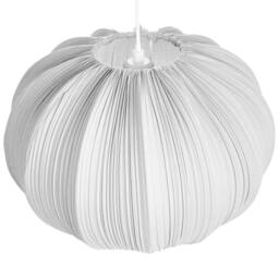 Wyld and Coco Grey Pleated Cotton Pendant Lamp - Modern Living Room Light - thumbnail 5