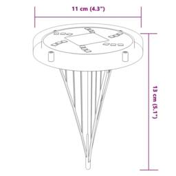 Berkfield Home Solar Ground Lights with Ground Spikes Outdoor 4 pcs Warm White in Black - thumbnail 6