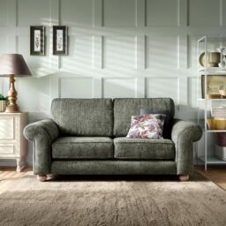 Abakus Direct Ingrid 2 Seater Sofa in Rifle Green in Pale Green