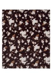Fusion 'Cow Print' Super Soft Fleece Throw in Chocolate - Size: 120 cm x 150 cm - thumbnail 2