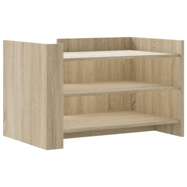 Berkfield Home Coffee Table Sonoma Oak 80x50x50 cm Engineered Wood in Light Tan - Size: 80 x 50 x 50 cm - image 1
