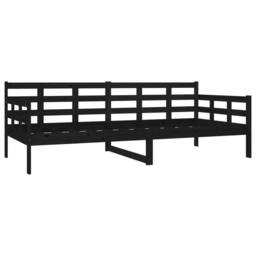 Berkfield Home Beautiful Day Bed Black Solid Wood Pine 90x200 cm - thumbnail 7