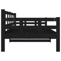 Berkfield Home Beautiful Day Bed Black Solid Wood Pine 90x200 cm - thumbnail 9