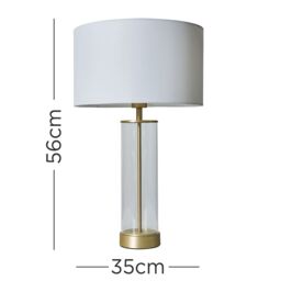 ValueLights Balan Glass & Brushed Chrome Table Lamp with Velvet Drum Lamp Shade & LED Bulb in Bottle Green - thumbnail 6