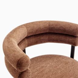 FurnitureboxUK Estelle Terracotta Orange Fabric Swivel Office Chair - thumbnail 6