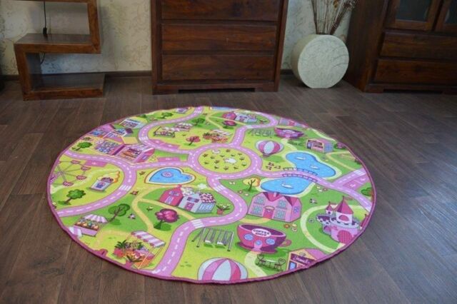 RugsX Round Sweet Rug in Pink - Size: 170 cm diameter - image 1