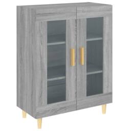Berkfield Home Sideboard Grey Sonoma 69.5x34x90 cm Engineered Wood - thumbnail 1