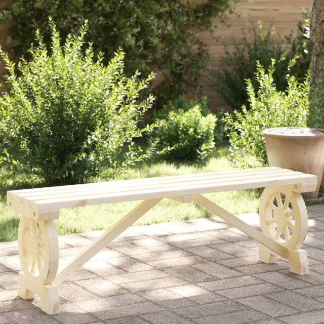 Berkfield Home Garden Bench 115 cm Solid Wood Fir in Brown - image 1