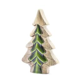 Serenityy Lost in the Forest - Small Mango Wood Tree Ornament 15x10cm in Green - Size: 15x10 cm - thumbnail 3