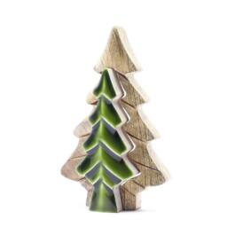 Serenityy Lost in the Forest - Small Mango Wood Tree Ornament 15x10cm in Green - Size: 15x10 cm - thumbnail 5