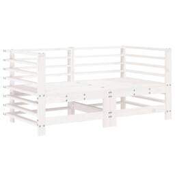 Berkfield Home Garden Corner Sofas 2 pcs White Solid Wood Pine