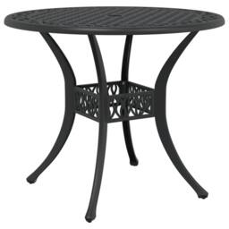 Berkfield Home 5-Piece Garden Dining Set - Black Cast Aluminum - thumbnail 6