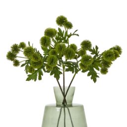 Hill Interiors Globe Thistle Spray Artificial Flower in Green - thumbnail 3