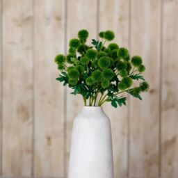 Hill Interiors Globe Thistle Spray Artificial Flower in Green - thumbnail 4