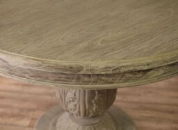 Glasstone Rustic Washed 150cm Round Acorn Dining Table in Light Brown - thumbnail 2